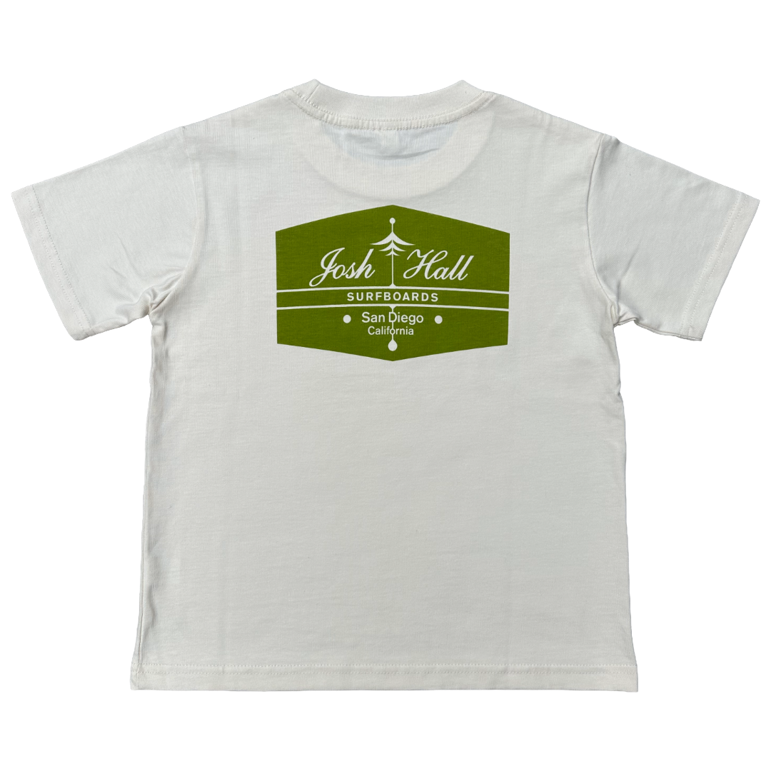 Green Hex Logo Toddler Tee Shirt - White