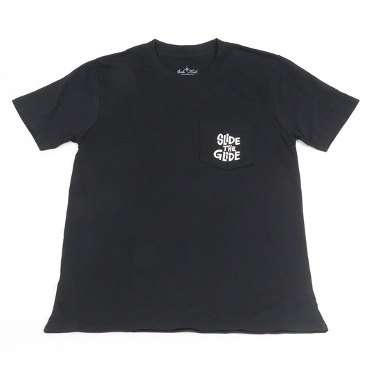 Slide the Glide Pocket Tee in Black by Yusuke Hanai