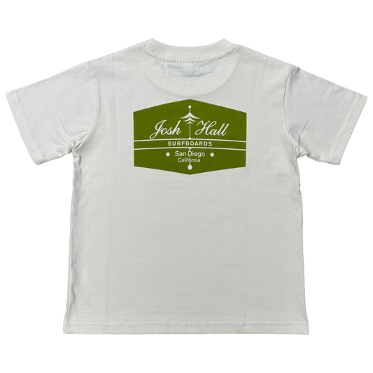 Green Hex Logo Toddler Tee Shirt - White